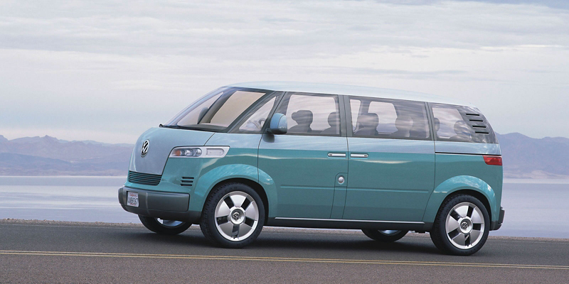 VW Microbus concept 2001 T5 de côté bicolor