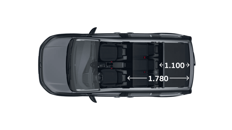 VW Caddy Life eHybrid widok z góry.