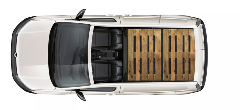Caddy Cargo załadunek paletami euro