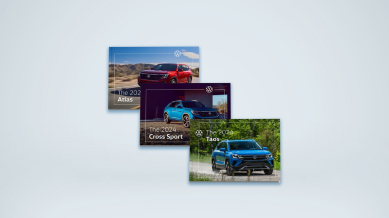 The images of Volkswagen Atlas, Atlas Cross Sport and Taos driving on the on the road