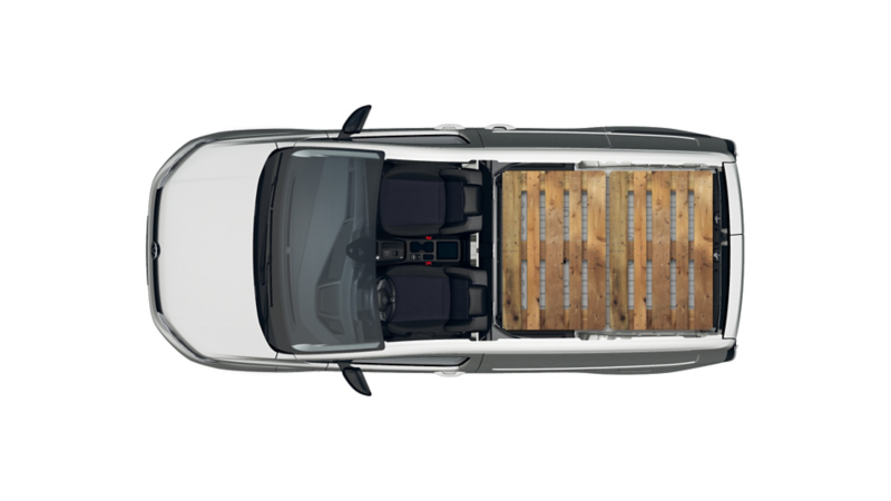 Caddy Cargo med två EU pallar