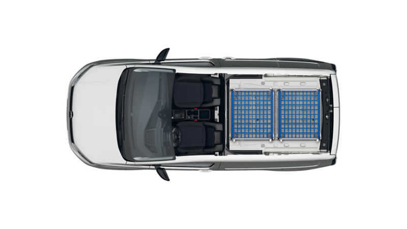 Caddy Cargo med två rullcontaintrar