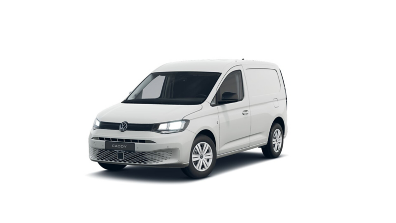 Hvid Caddy Cargo Comfort fra siden