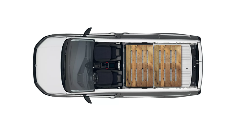 Caddy Cargo Maxi eHybrid załadunek paletami euro