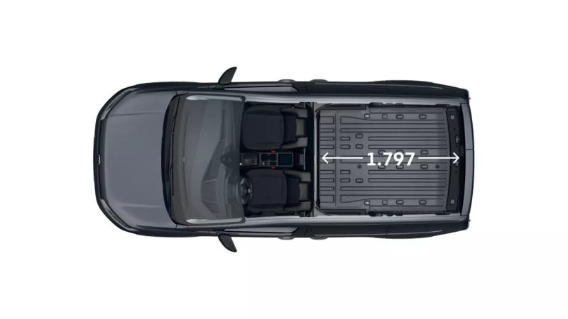 Caddy Cargo PanAmericana eHybrid widok z góry.