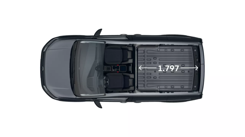 Caddy Cargo PanAmericana widok z góry.