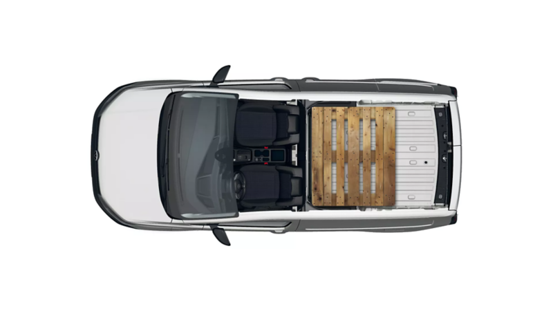 Caddy Cargo eHybrid załadunek paletami Euro-3