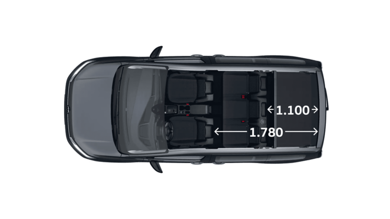 VW Caddy Dark Label eHybrid widok z góry.
