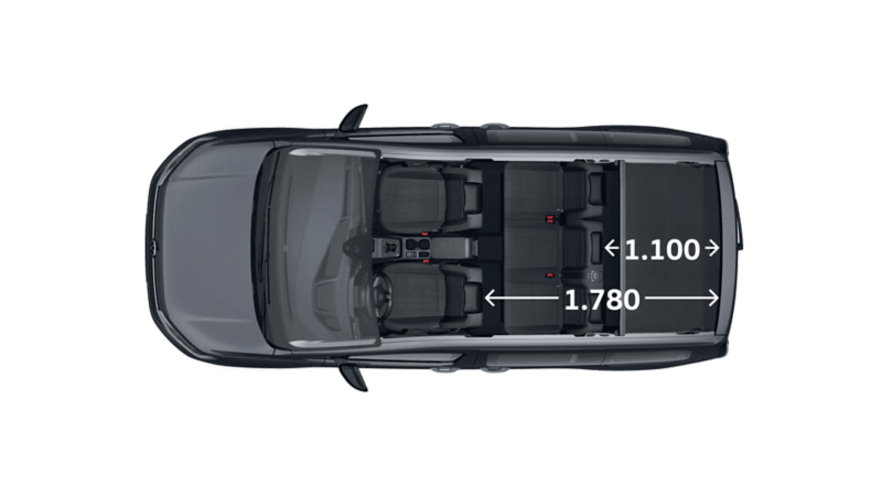 VW Caddy Dark Label widok z góry.