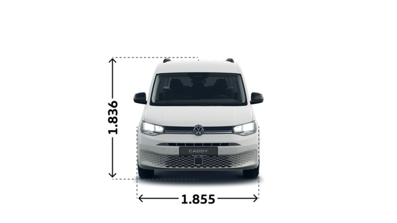Caddy "ENERGY" Maxi eHybrid Vorderansicht.