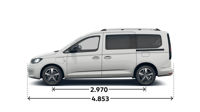Caddy "ENERGY" Maxi eHybrid Seitenansicht.