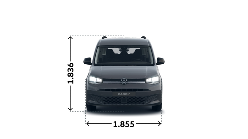 Caddy Life Maxi eHybrid von vorne.
