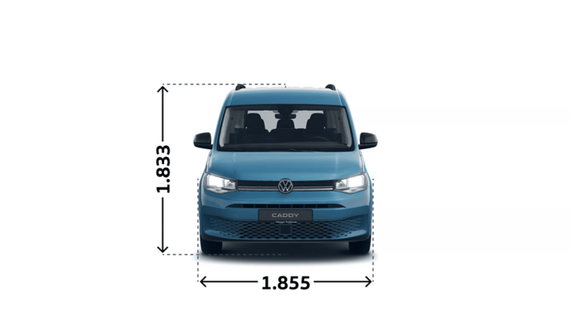 VW Caddy Life widok z przodu.
