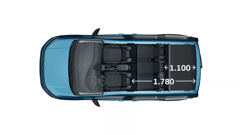 VW Caddy Life widok z góry.