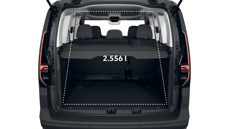 VW Caddy PanAmericana eHybrid widok z tyłu.