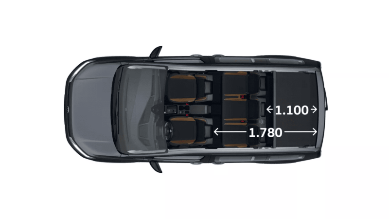 VW Caddy PanAmericana eHybrid widok z góry.