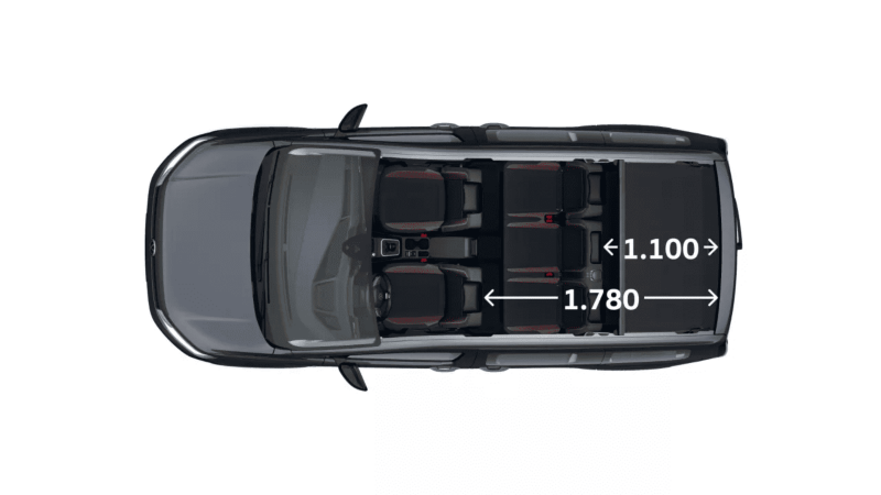 VW Caddy PanAmericana widok z góry.
