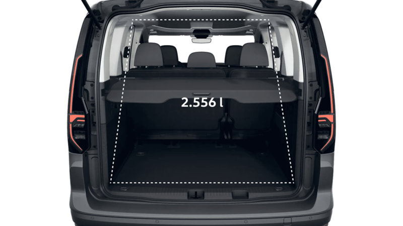 VW Caddy Style eHybrid widok z tyłu.