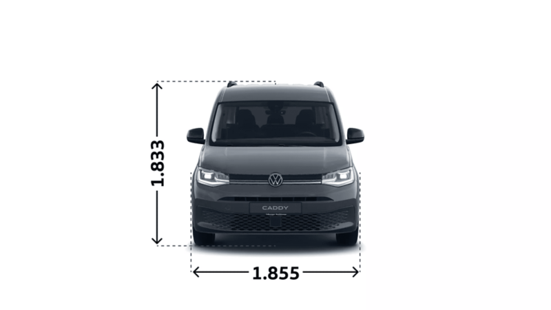 VW Caddy Style eHybrid widok z przodu.