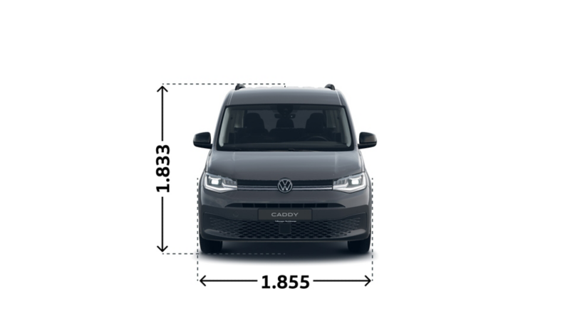 Caddy Style eHybrid von vorne.