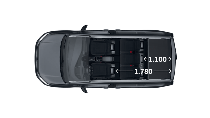 VW Caddy Style eHybrid widok z góry.