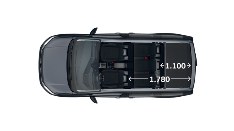 Caddy Style eHybrid von oben.