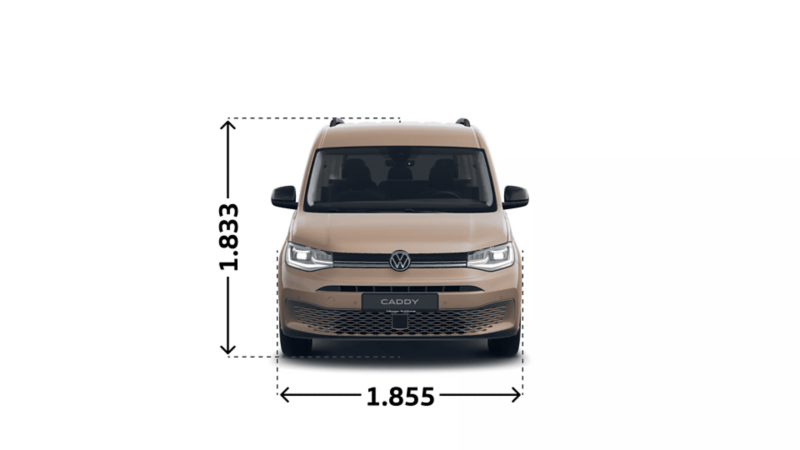 VW Caddy Style widok z przodu.