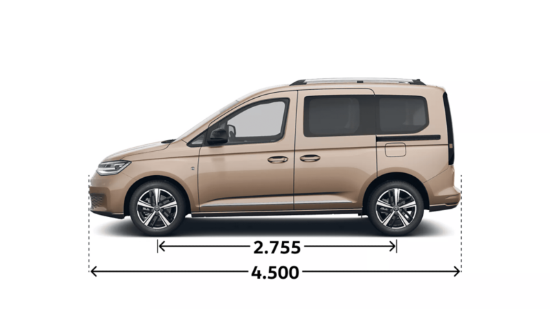 VW Caddy Style widok z boku.