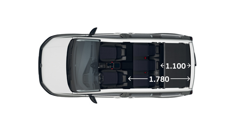 Caddy eHybrid von oben.