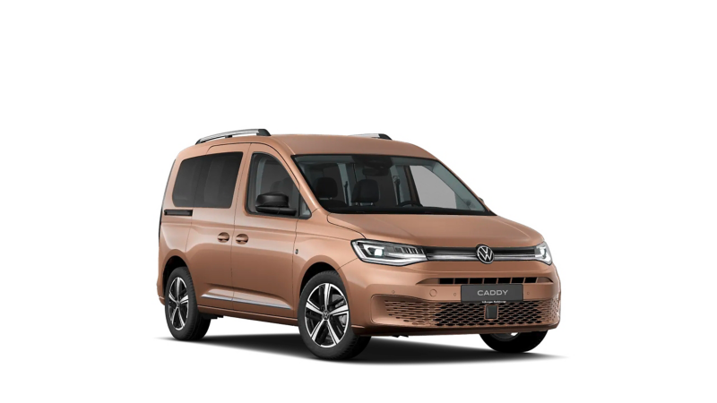 VW Caddy in der Seitenansicht