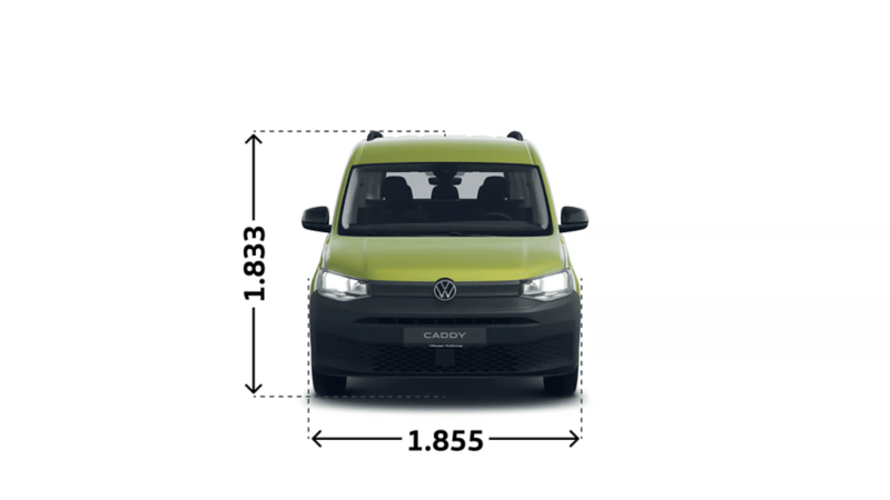 VW Caddy widok z przodu.