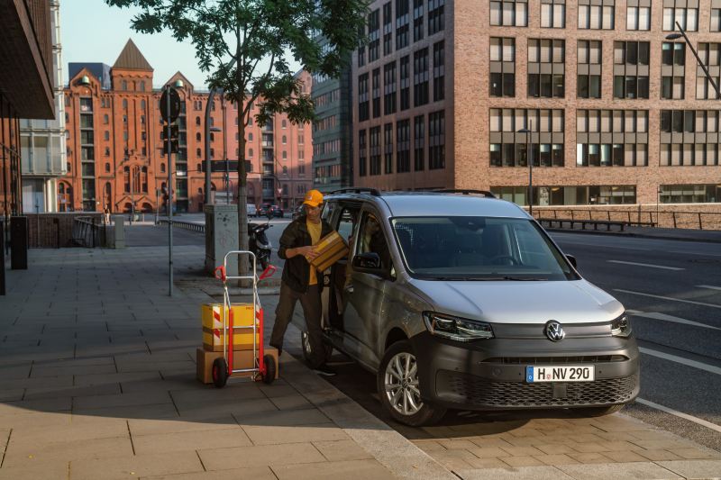 El compartimento de carga en el VW Caddy Cargo. 