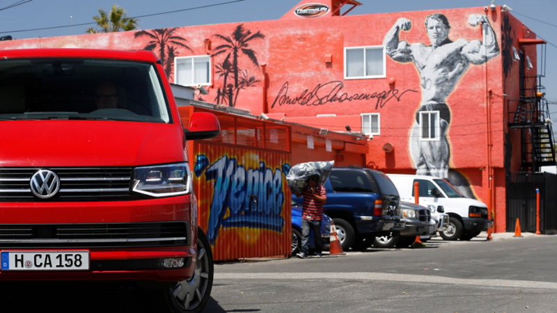 En California i Californien.