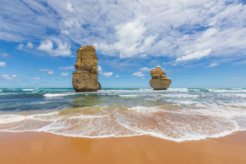 Rock formation in ocean