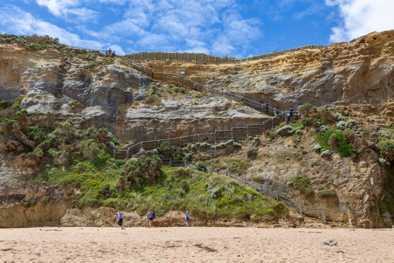 Footpath up cliff