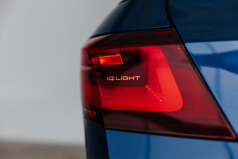 IQ light Label on the tail lamp of the Volkswagen Golf R