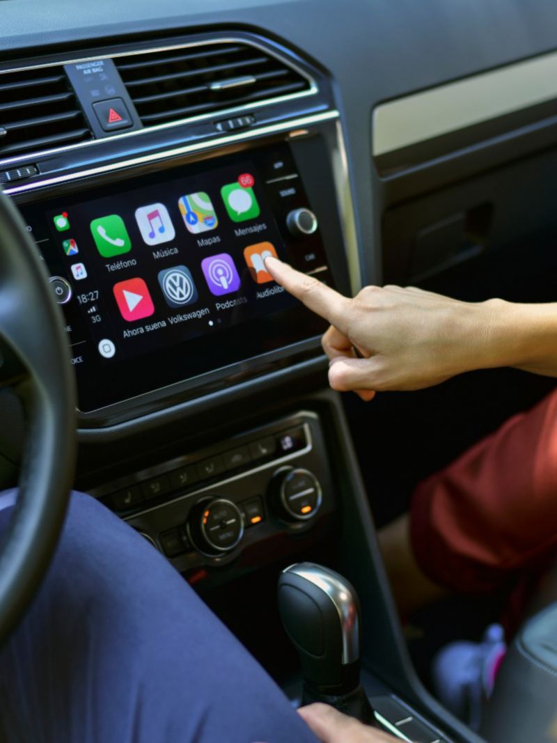 Pantalla con App-Connect para conectar tu celular a tu auto Volkswagen
