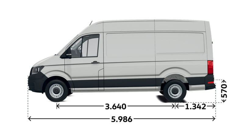 Crafter Kastenwagen Hochdach 35 TDI Seite.