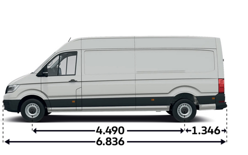 Crafter Furgon z wysokim dachem L4H3