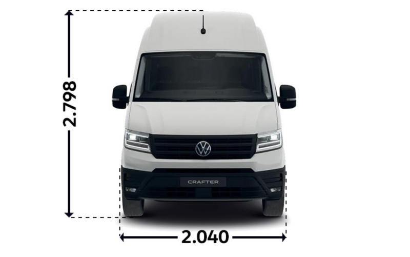 Crafter Furgon z wysokim dachem L5H4