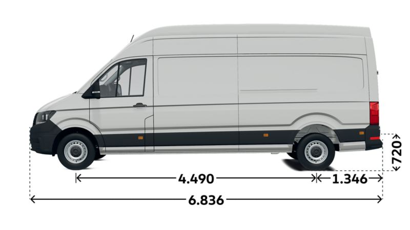 Crafter Kastenwagen Superhochdach 50/55 TDI Seite