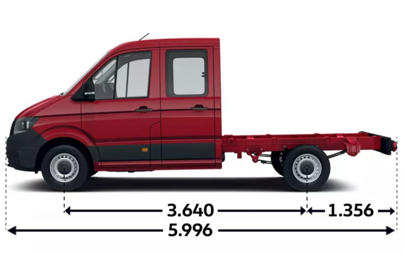 Crafter Podwozie z podwójną kabiną L3