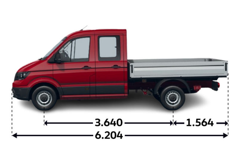 Crafter Skrzyniowy z podwójną kabiną L3