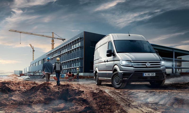 Volkswagen Crafter on construction site