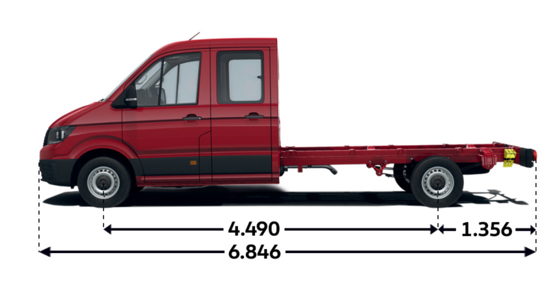 Crafter Podwozie z podwójną kabiną L4