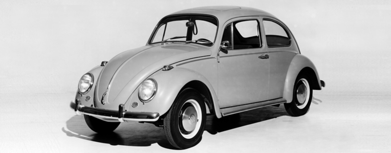 Vista 3/4 del Beetle Volkswagen.