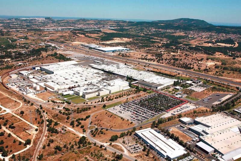 Panorama des Volkswagen Standortes in Palmela, Portugal