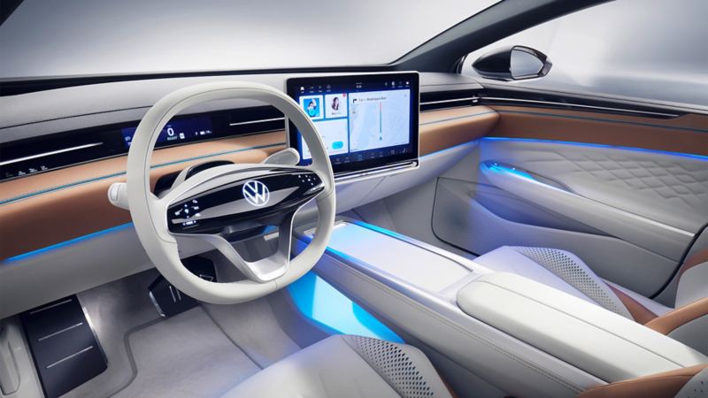 Le cockpit numérique du concept-car Volkswagen ID. Space Vizzion