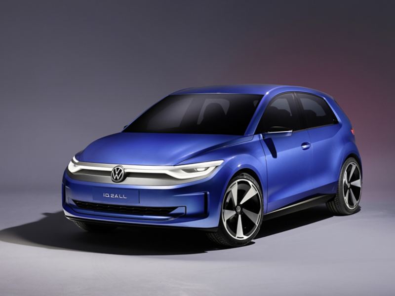 Le concept-car ID. 2all, de 3/4 avant dans une photographie studio.