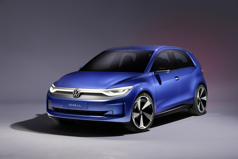 Le concept-car ID. 2all, de 3/4 avant dans une photographie studio.